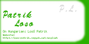 patrik loso business card