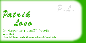 patrik loso business card